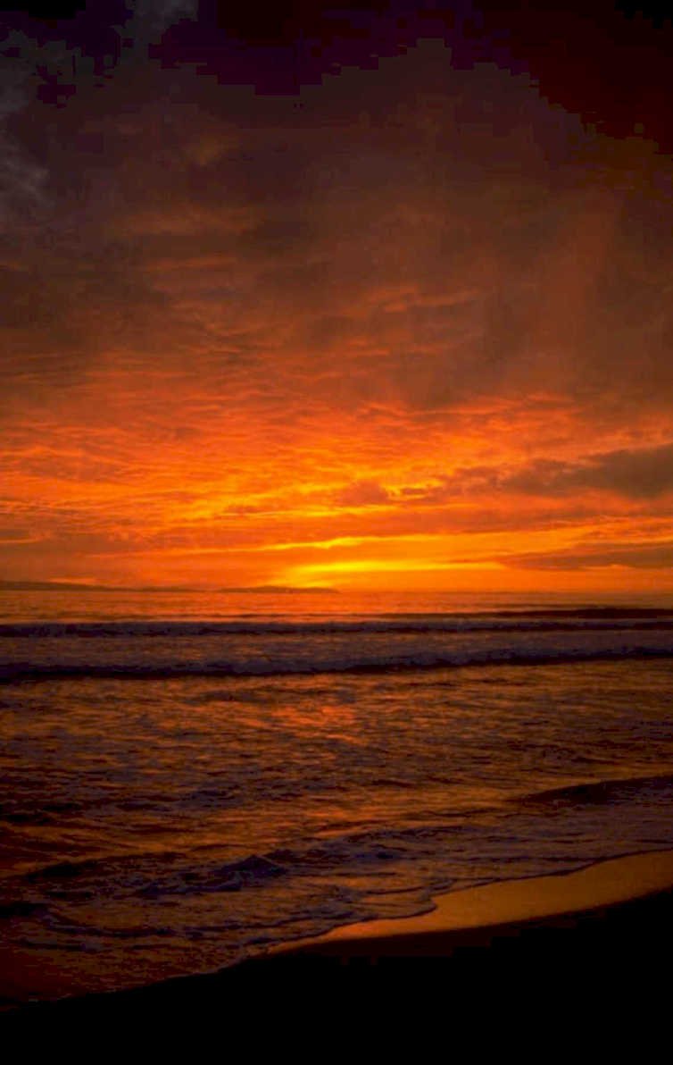 sunset beach golden 5 1980s 1990s A4 Photo Print