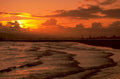 sunset beach harbor 1980s 1990s A4 Photo Print