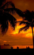 sunset beach hawaii 1980s 1990s A4 Photo Print