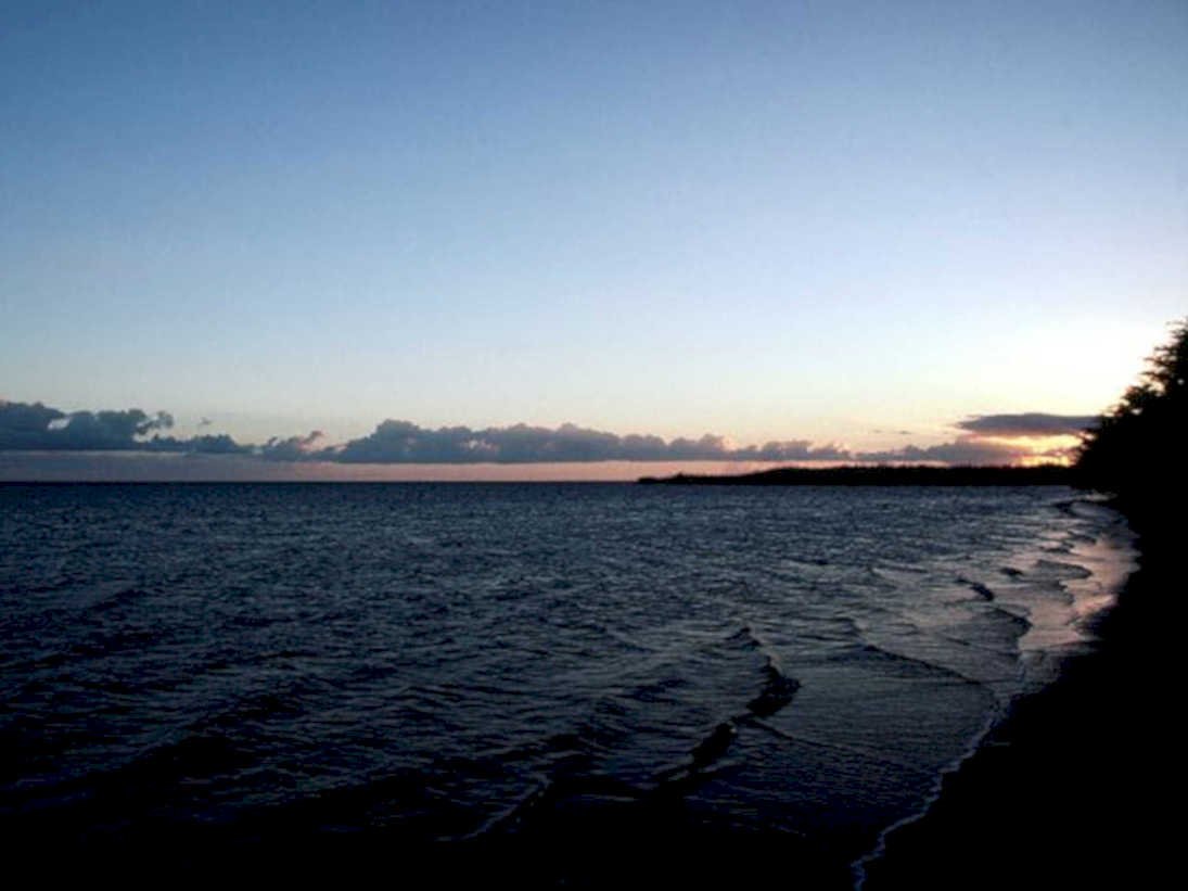 sunset beach lake1980s 1990s A4 Photo Print