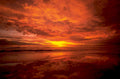 sunset beach redsky 1 1980s 1990s A4 Photo Print