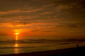 sunset beach silhouette 2 1980s 1990s A4 Photo Print 42