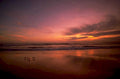 sunset beach sky 1 1980s 1990s A4 Photo Print