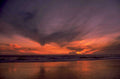 sunset beach sky 1980s 1990s A4 Photo Print