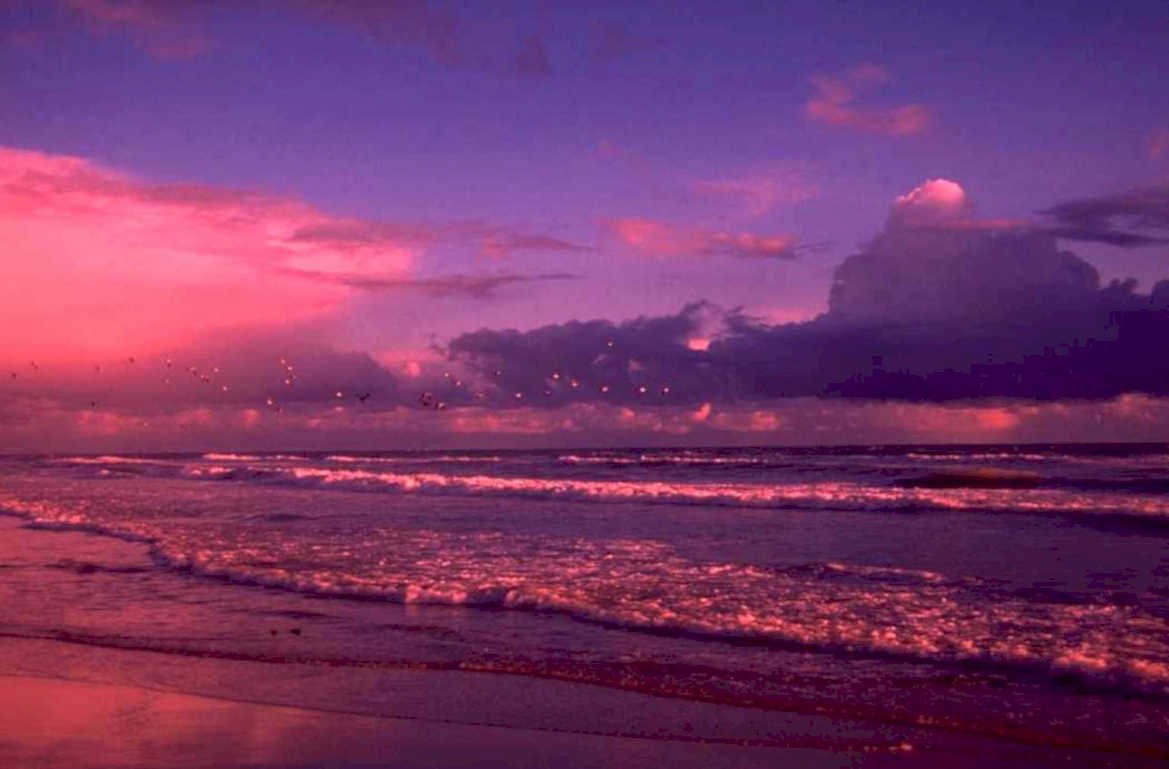 sunset beach sky 2 1980s 1990s A4 Photo Print 42