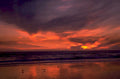 sunset beach sky 2 1980s 1990s A4 Photo Print