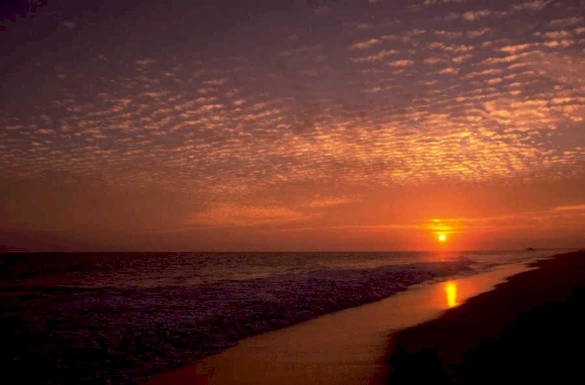 sunset beach sky 4 1980s 1990s A4 Photo Print