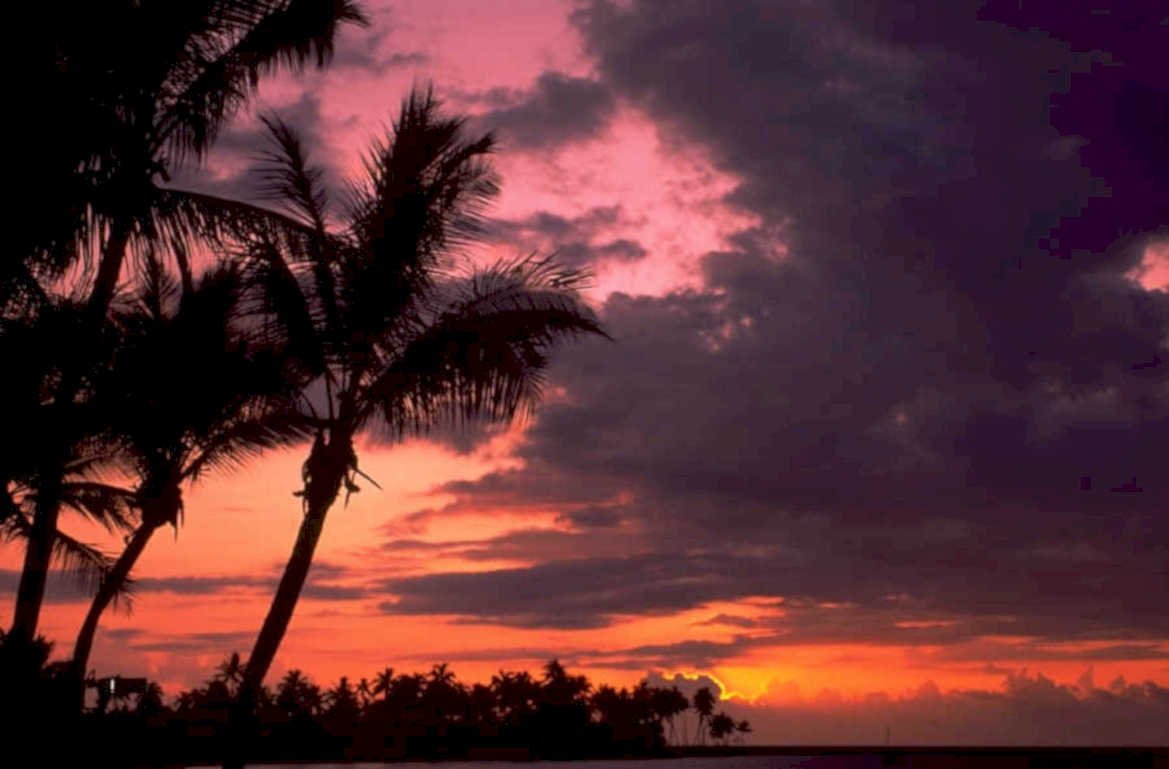sunset beach sky 6 1980s 1990s A4 Photo Print