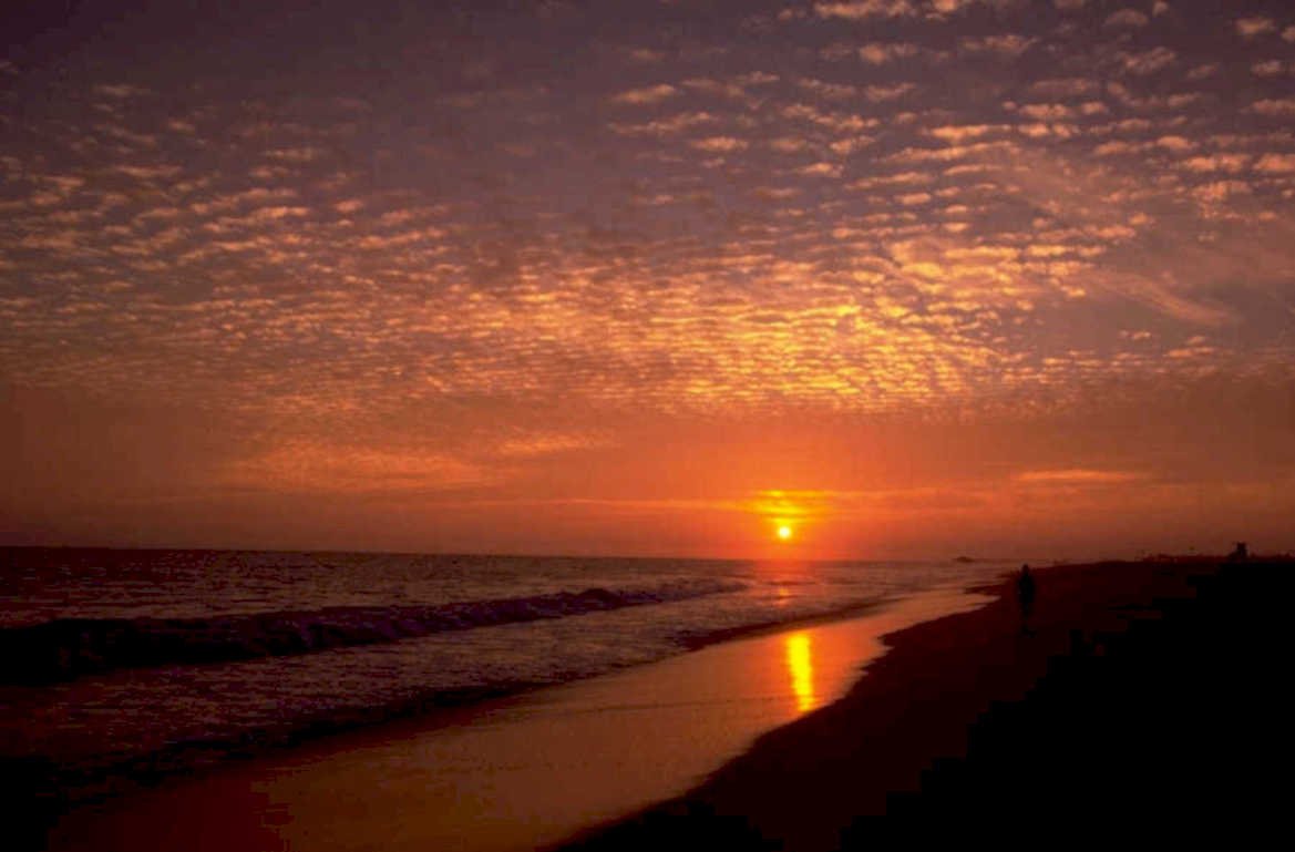 sunset beach waves 1 1980s 1990s A4 Photo Print 42