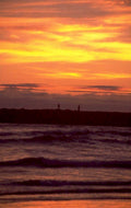 sunset beach waves 1980s 1990s A4 Photo Print 42