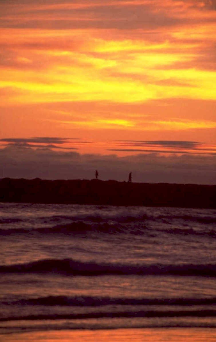 sunset beach waves 1980s 1990s A4 Photo Print 42