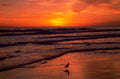 sunset beach waves 2 1980s 1990s A4 Photo Print