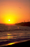 sunset beachscape golden 1980s 1990s A4 Photo Print