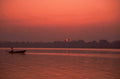 sunset boat river 1980s 1990s A4 Photo Print