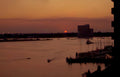 sunset cityscape charleston Vintage A4 Photo Print