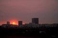 sunset cityscape la 1980s 1990s A4 Photo Print