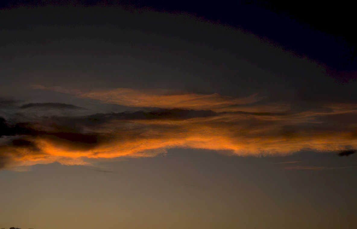 sunset clouds evening Vintage A4 Photo Print