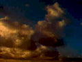 sunset clouds golden1980s 1990s A4 Photo Print