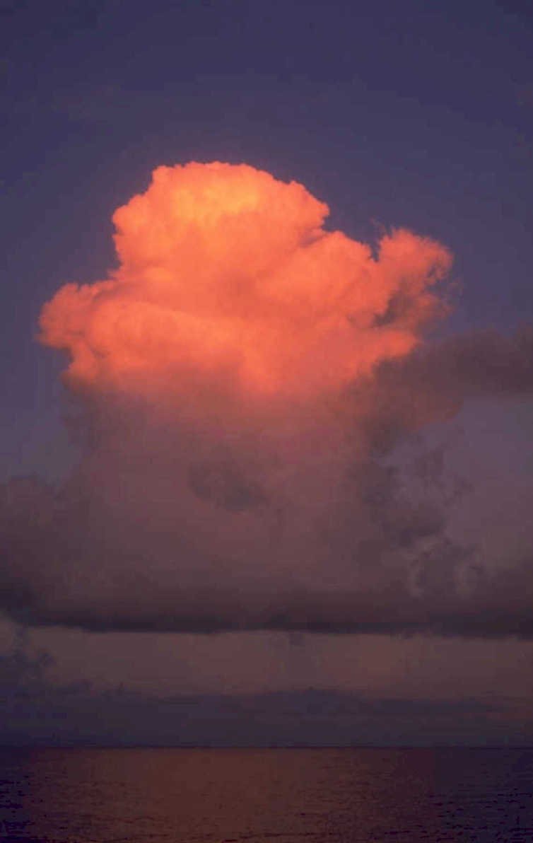sunset clouds ocean 1980s 1990s A4 Photo Print