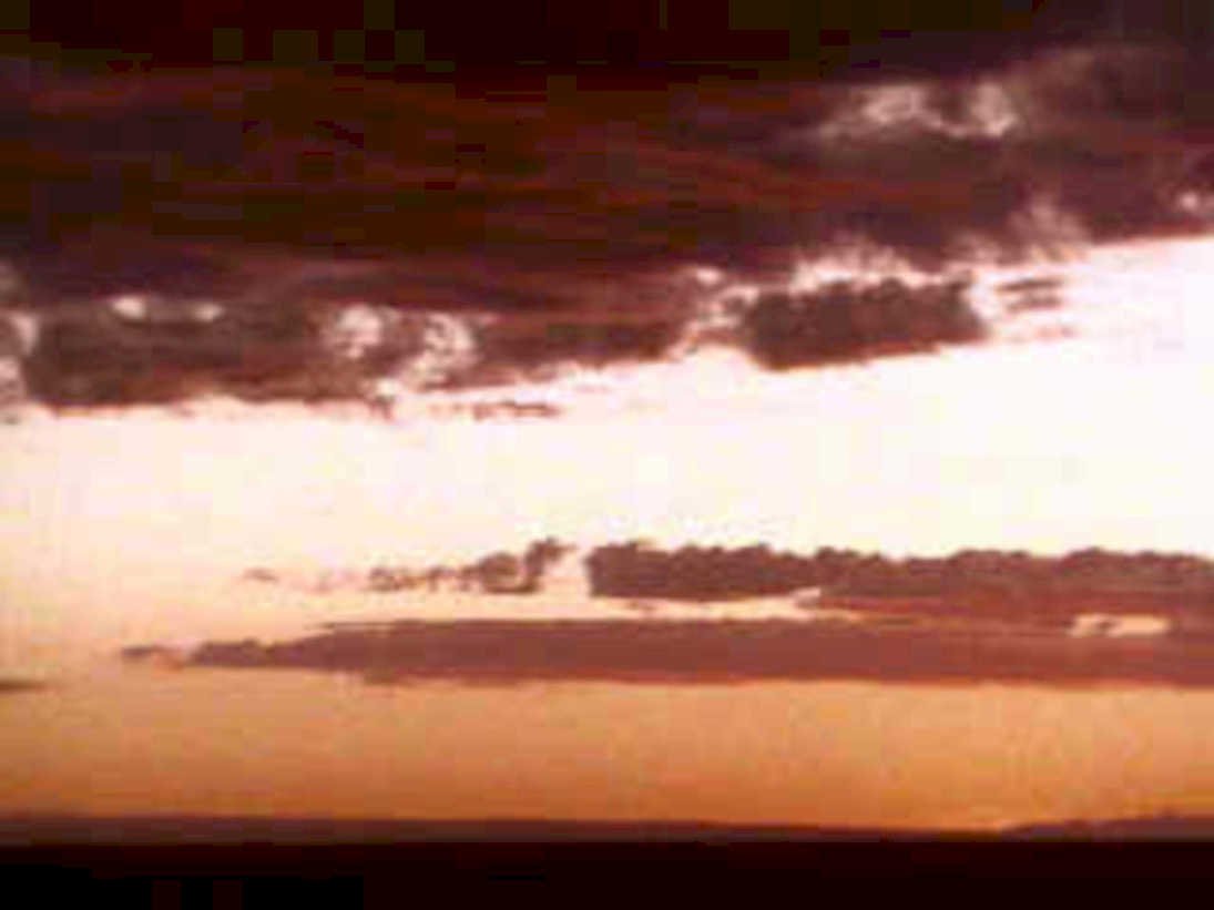sunset clouds ocean1980s 1990s A4 Photo Print
