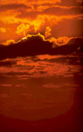 sunset clouds orange 1980s 1990s A4 Photo Print 42