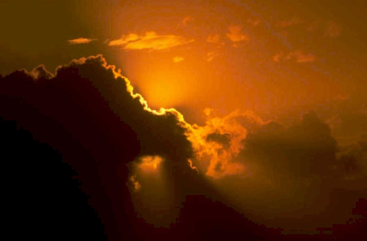 sunset clouds sky 2 1980s 1990s A4 Photo Print 42