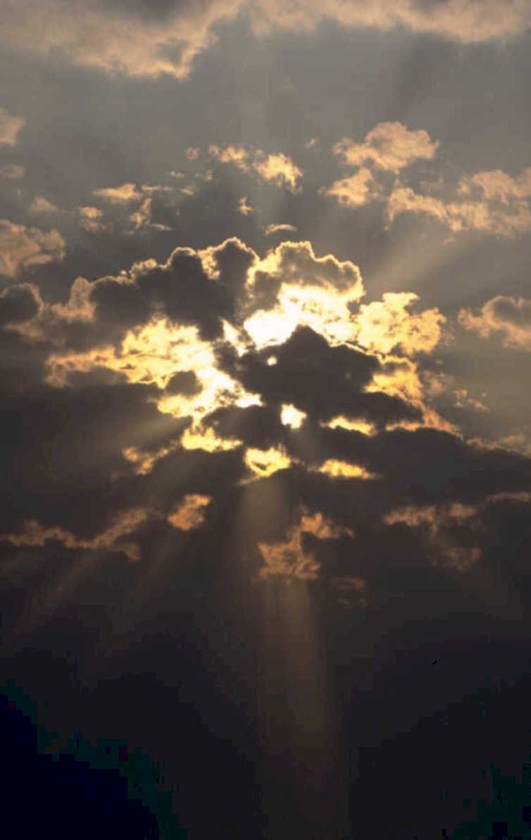 sunset clouds sky 2 1980s 1990s A4 Photo Print 43