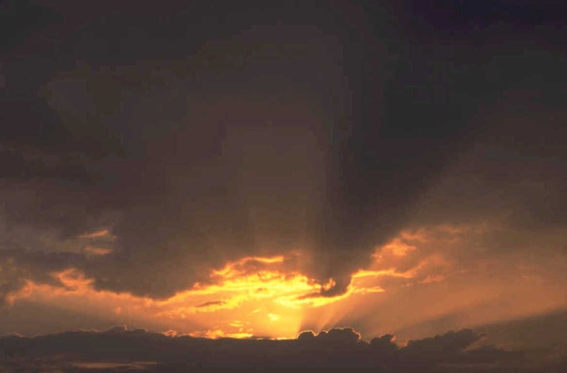 sunset clouds sky 2 1980s 1990s A4 Photo Print
