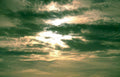 sunset clouds sky 2 Vintage A4 Photo Print