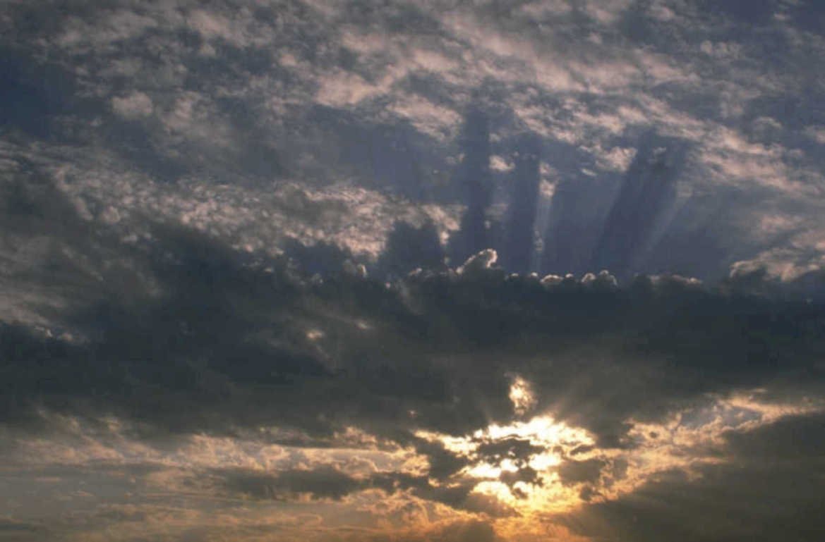 sunset clouds sky 3 1980s 1990s A4 Photo Print