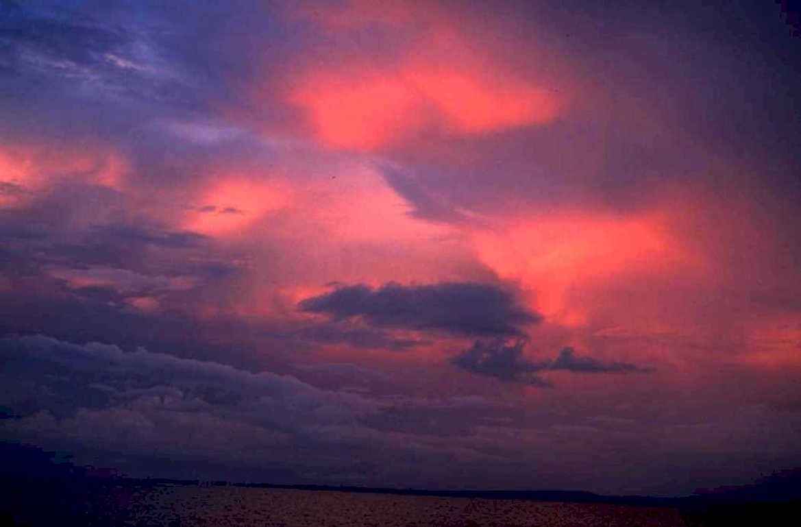 sunset clouds superior 1980s 1990s A4 Photo Print