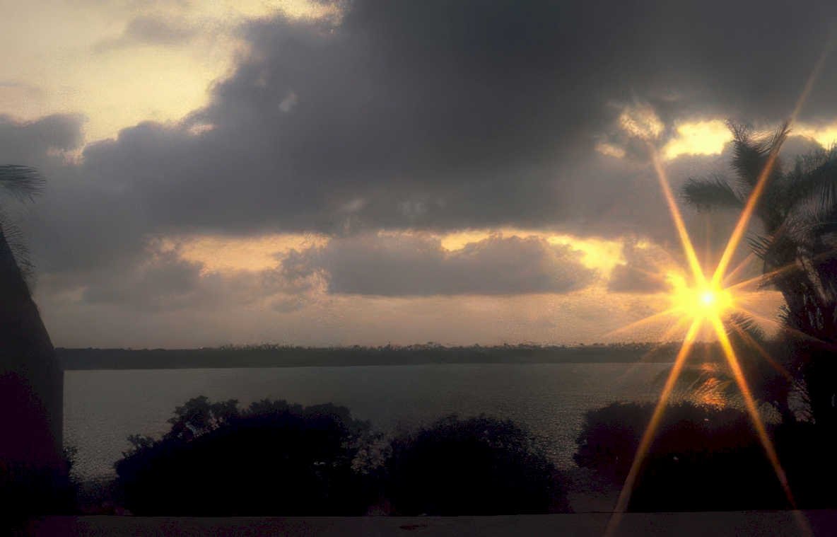 sunset coast keys Vintage A4 Photo Print