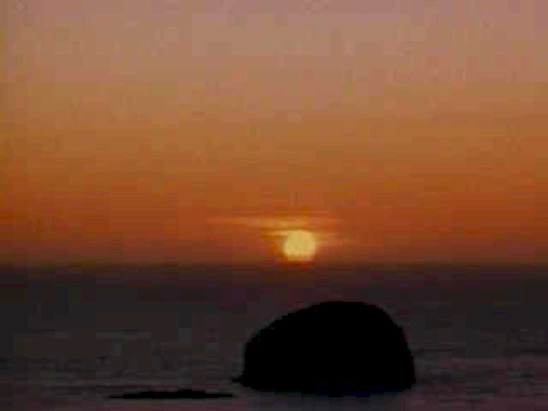 sunset coast rocks1980s 1990s A4 Photo Print