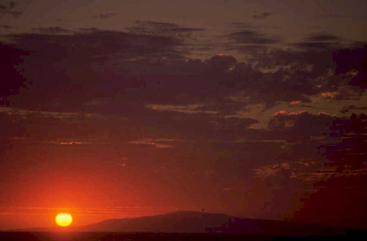 sunset coast sky 1980s 1990s A4 Photo Print