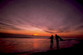 sunset couple beach 2 1980s 1990s A4 Photo Print