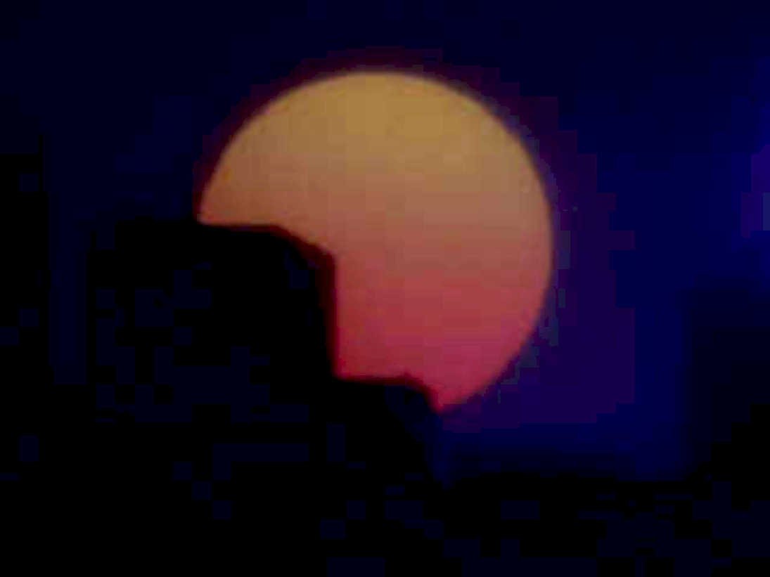 sunset desert eclipse1980s 1990s A4 Photo Print