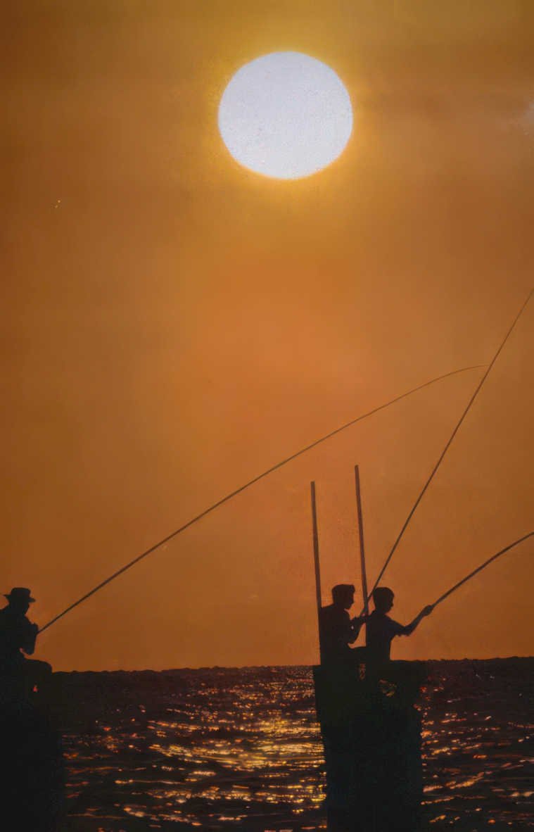sunset fishing silhouette GIGA 2
