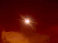 sunset flare red1980s 1990s A4 Photo Print