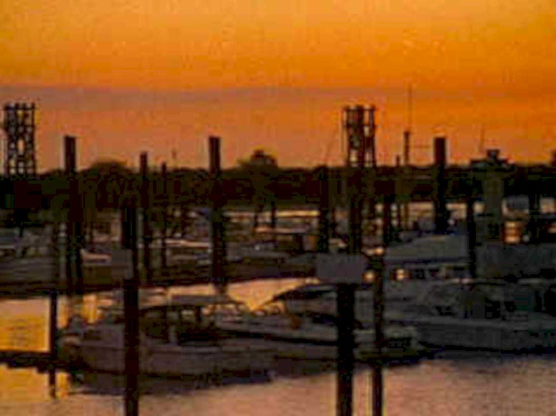 sunset harbor boats 31980s 1990s A4 Photo Print