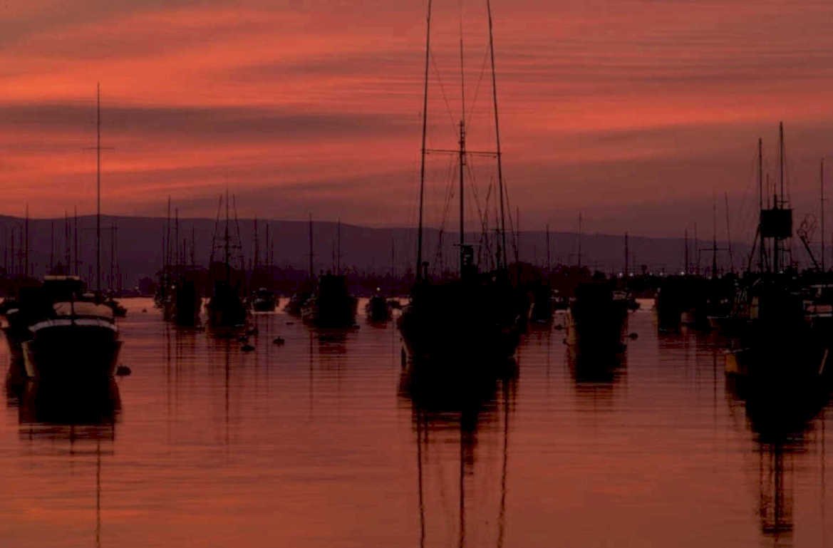sunset harbor sailboats 1980s 1990s A4 Photo Print 42