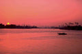 sunset harbor scene 1980s 1990s A4 Photo Print