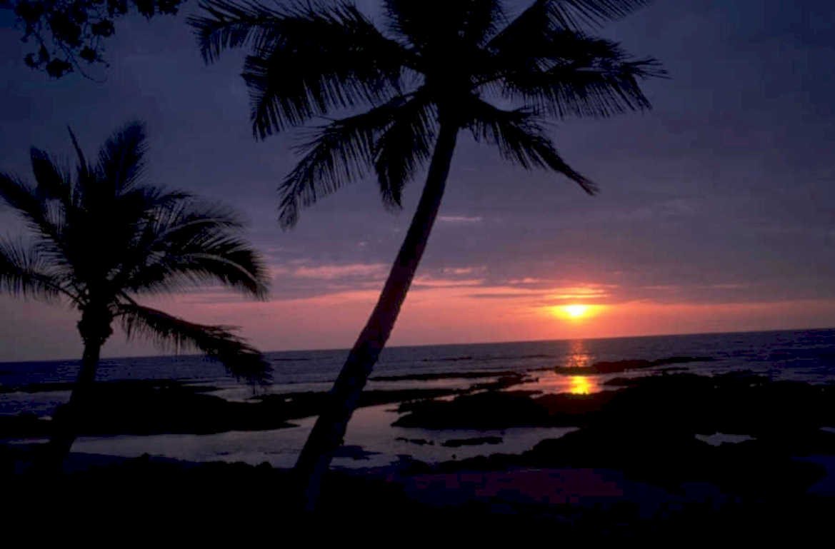 sunset hawaii beach 1980s 1990s A4 Photo Print