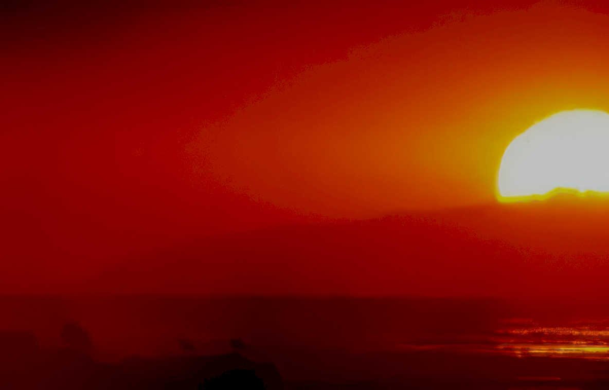sunset hills redsky Vintage A4 Photo Print
