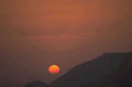 sunset horizon mountains 1980s 1990s A4 Photo Print