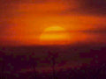 sunset horizon sky 11980s 1990s A4 Photo Print