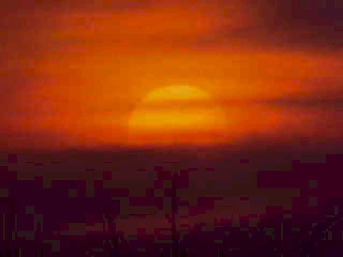 sunset horizon sky 11980s 1990s A4 Photo Print