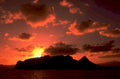 sunset island sky 1980s 1990s A4 Photo Print