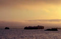 sunset islands gulls Vintage A4 Photo Print