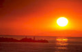 sunset jetty birds Vintage A4 Photo Print