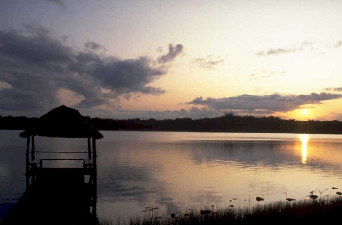 sunset lake reflection 1980s 1990s A4 Photo Print 42